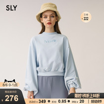 SLY new loose cute bubble sleeve letter short sweater female 038DAZ90-5740