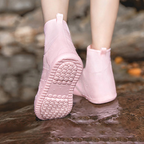 Net red rain shoes waterproof cover women silicone shoes can carry rain rain boots men thick wear-resistant non-slip children
