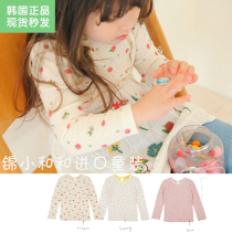 Now Jin Xiaohe and amber Korean childrens clothing Childrens long-sleeved t-shirt pure cotton foreign style spring new womens bottom top