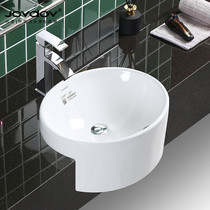Semi-embedded wash basin Oval semi-hanging Basin semi-buried basin hotel art Basin semi-embedded washbasin