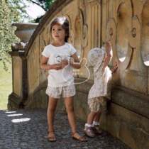 Spot special Danish Wheat summer baby fresh small floral organic cotton shorts flower bud pants big PP pants