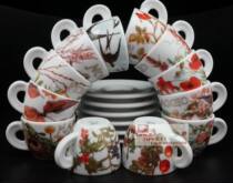 Ankat ancap concentrated Espeso coffee cup Italian spring summer autumn and winter December flower season style cup set