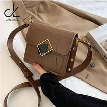 CMLZIUA advanced sense small square bag female 2021 new texture broadband shoulder bag square lock shoulder bag