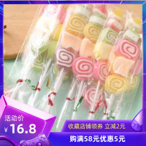 Mixed fruit flavor skewers lollipop Net Red children nostalgic snacks high-value happy candy fruit