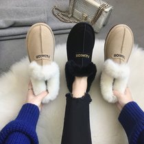 2021 autumn and winter Australian wool cotton shoes fur one-piece womens indoor thickened warm home with non-slip snow boots