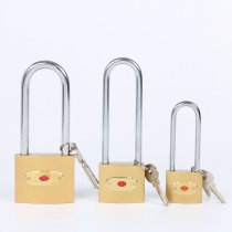 Long Beam Thickened Imitation Copper Padlock Single Open Home Dormitory Luggage Lock Long Head Padlock Classroom Padlock