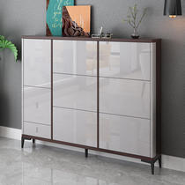 Light luxury ultra-thin flip shoe cabinet 17cm home door saving space narrow porch cabinet large capacity with shoe changer shoe stool shoe cabinet