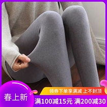 Underpants woman Develed autumnilly autumn winter plus suede thickened double face grinding with high waist collecting elastic tight body display slim warm trousers