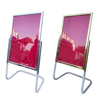  Water sign display stand Stand sign indicator Stainless steel billboard poster stand Hotel L-shaped foot welcome sign Guide sign