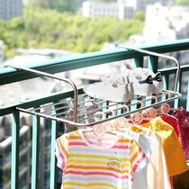 Sale balcony hanging clothes drying rack home non-installation retractable outdoor bedroom window simple railing storage