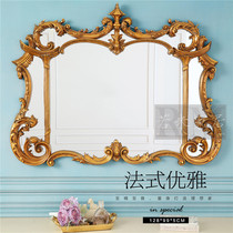 128x99 luxury decorative mirror gold leaf horizontal bathroom mirror horizontal fireplace mirror Restaurant hanging mirror Sofa European and American French mirror
