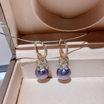 Light luxury sense of pearl earrings exquisite ear buckle temperament fashion French retro earrings 2021 new trend earrings women