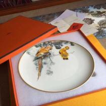 Equatorial jungle European export tail single bone china western meal plate bone china 10 5 inch lunar disc high-end tableware plate