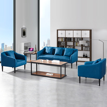 Office sofa simple coffee table combination set business reception room three people double sofa small apartment