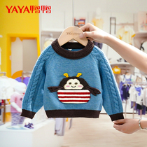 Duck Duck Children Sweater Boys Pullover Knit Autumn Winter 2021 New Baby Sweater Baby Girl base shirt