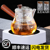 Electric pottery stove cooking tea machine side with glass steaming tea machine small green citrus teapot teapot teapot boiling water health preserving pot boiling teapot