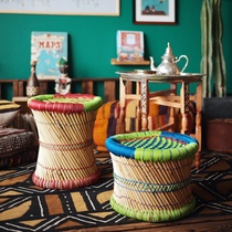 Indian bamboo stools Indian handmade bamboo stool color woven bench