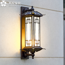 Exterior Wall Lamp Outdoor Waterproof New Chinese Vintages Villa Big Doorway Balcony Outdoor Patio Super Bright Solar Wall Lamp