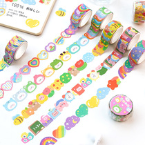 Profiled collage and paper adhesive tape cute no side cartoon Diy collage Diary Hand Tent decorated with 100 pieces