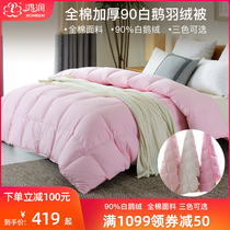 Hongrun Home Textile 90 white goose down quilt thickened warm down winter wedding quilt single student summer spring and autumn winter quilt core