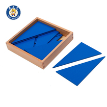 Tiger Tiantian Montessori teaching aids form a triangle blue triangle box twelve right angles