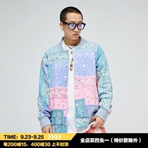 MEDAIGUAL Street Hip Hop Couple Loose Cashew Flower Matching Baseball Clothing Tide Mens Jacket Jacket