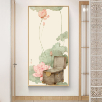 Earth to be known New Chinese meditation Xuan Guan Guan Decoration Painting Veranda Aisle Giant China Wind Hung Painting Lotus Murals Song Yang