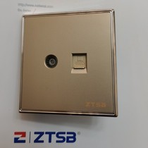 TV network Type 86 champagne gold panel computer broadband panel socket