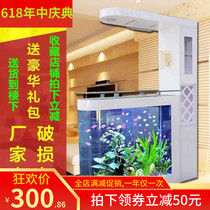 Fish tank European-style porch bullet landing aquarium screen partition cabinet living room glass large and medium-sized creative household