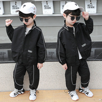 South Korea Boy Clothing Boy 2022 New Middle Childrens Street Dance Korean Version Boy Sports Suit Foreign Air Spring Fall Tide Boy