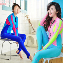 2017 Full body long sleeve slim slim warm and cold wetsuit female swimsuit one-piece conservative surf snorkeling suit