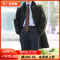 British Barbour Classic Border Waxed Jacket Mid-Length Windbreaker Jacket Mens Sage Color