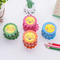 Sun flower reward card thickened film primary school student cartoon reward card Smiley face expression cartoon cute point card Small award card Class praise encouragement card Teacher with small prizes 200