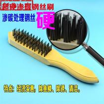 Steel wire brush rust removal brush plus long dense fish scales decontamination floor o Brush kitchen cleaning brush iron brush to Industrial