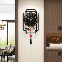 New Chinese wall clock living room household fashion atmosphere personality creative art decoration clock Chinese style net red clock decoration