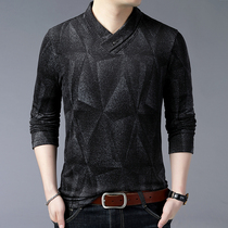 Rich and bird small turned up for spring necropolis male trend individuality youth blouses Korean version sleeve head long sleeve t-shirt man