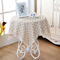 Tablecloth Art Cotton Linen Pastoral Small Fresh Living Room Coffee Table Rectangular Plain Tablecloth Square Floral Table Mat