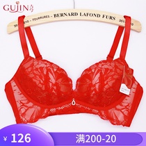 Ancient and present special cabinet lingerie 0G810 on thin down thick coalage to adjust bra big red bento year festive bra