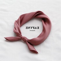 Parent-Child small square scarf women wild Korean solid color shade decoration summer chic retro hair band scarf female scarf