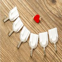 6 PCS Nice White Family Wall Hanger Strong Sticky Hats Bag K