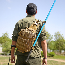 Fishing rod bag Fishing gear outdoor big chest bag Camouflage backpack Mens sports one shoulder crossbody handbag Luya equipment bag