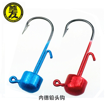 Perch friend Ned lead head hook Luya soft insect hook JIG strengthens sharp tumbler anti-hanging bottom floating water Soft Bait Special