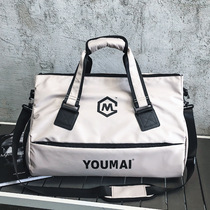 Dry and wet separation fitness travel bag hand shoulder large capacity shoes letter Sports out luggage storage