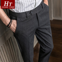 Casual pants mens Korean slim trend little feet pants spring and autumn 2021 Business Mens Suits suit pants suit pants