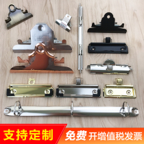 Folder accessories stainless steel single-sided flat head iron clamp A5A4B5 two 26 holes three 3 holes four 9 hole loose leaf binding clip