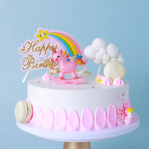 Cake model simulation 2020 new net red cartoon pop unicorn birthday bubble model window sample