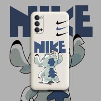 Small monster opporeno4 mobile phone shell liquid silicone gel reno4pro anti-fall soft shell full package lens oppo personality creative cartoon reno4 suitable for men and womens new internet redness