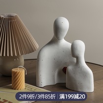 Nordic abstract character artwork ornaments modern simple living room home wine cabinet decoration ceramic porch decorations