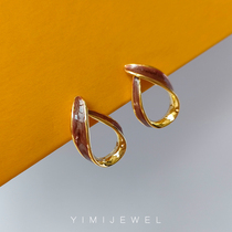 YIMIJEWEL retro Hong Kong style all-match red mosquito coil ear clip painless and ear piercing female earrings 925 silver needles