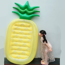 Two-color pineapple floating row pineapple inflatable floating row bed large swimming ring outdoor floating bed pineapple